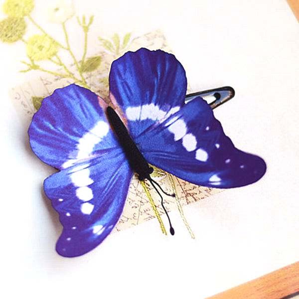 Butterfly Hair Clips Silk Butterfly Bobbypin Wedding Hairpin Bridesmaid hair (1 piece)