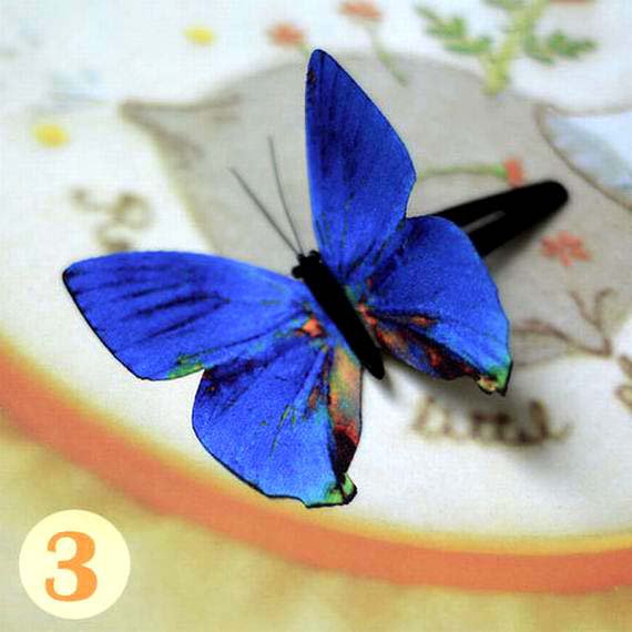 Butterfly Hair Clips Silk Butterfly Bobbypin Wedding Hairpin Bridesmaid hair (1 piece)