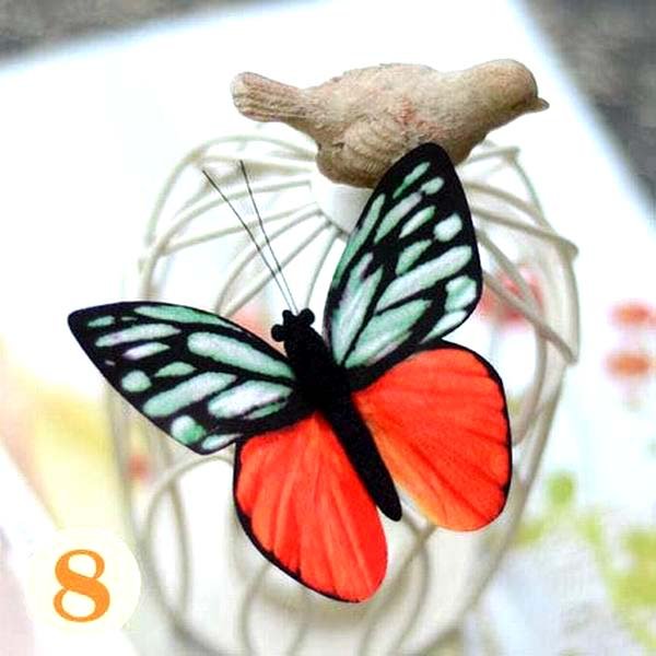 Butterfly Hair Clips Silk Butterfly Bobbypin Wedding Hairpin Bridesmaid hair (1 piece)