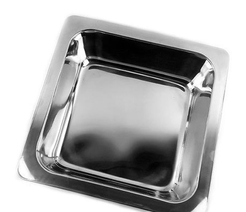 33CM Stainless Steel Thick Square Fondue Pots Duck Hot Pan Grid Soup Pot (Broth)