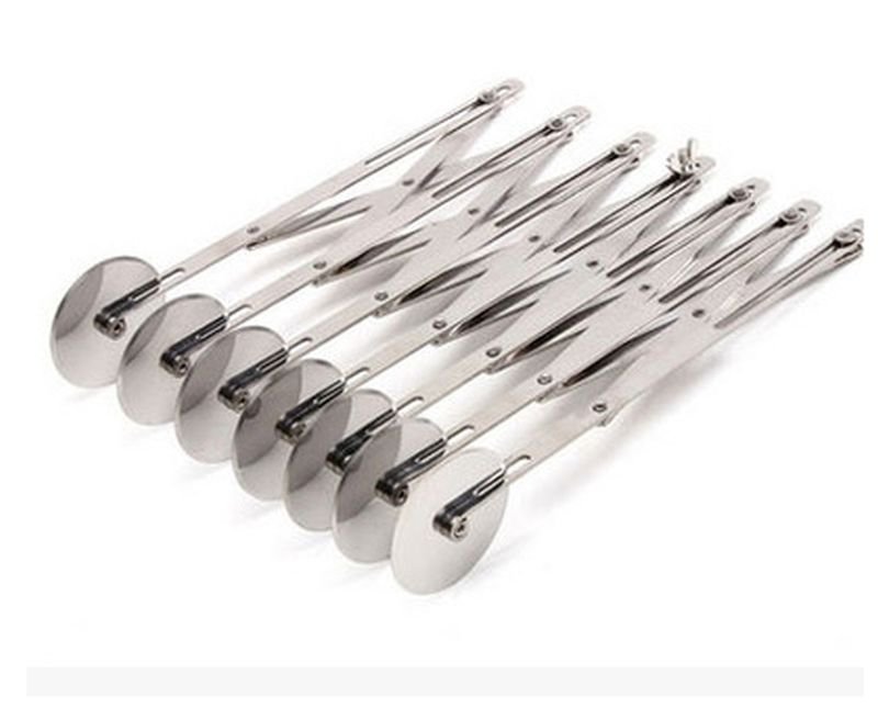 7-Wheel Expandable Stainless Steel Dough Wheel Pizza Slicer Pastry Cutter Rolling Knife