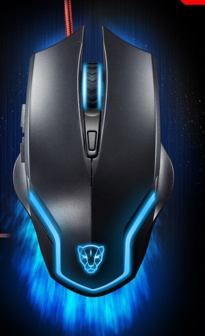 COLOR BLACK Leopard Gaming Mouse F61 Wired USB Game Ergonomic Mice Notebook PC Laptop