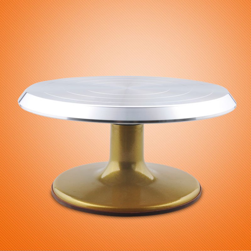 Color Gold Professional Cake Decorating Aluminum Alloy Turntable