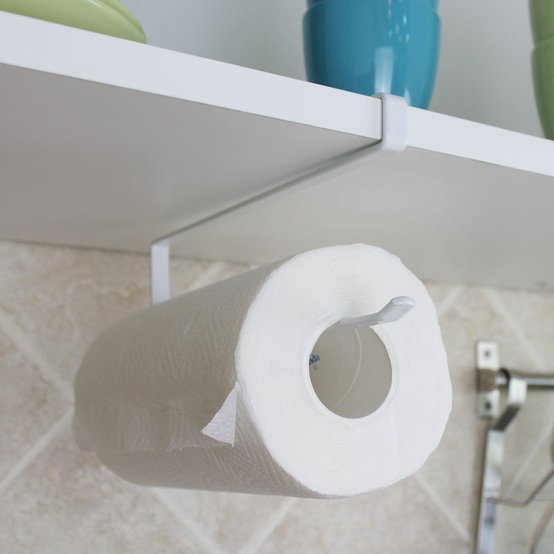 Thick Metal Toilet Roll Paper Hanger Door Shelf Kitchen Towel Holder Tissue Rack