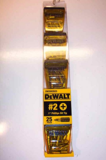 DW2002B25 25pk. DeWalt 2 Phillips Screw Bits 1"