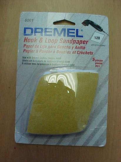 TL-D6061 5pk. Dremel Hook & Loop Sandpaper, 120 Grit