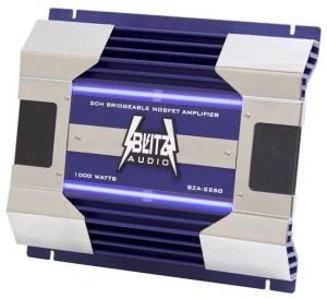 Cds-BlitzAudio "Blue Neon" 2-Channel 1000 Watts Max Amplifier-BZA2260