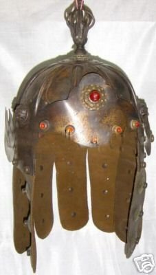 Tibetan vintage excellent brass warrior headpiece