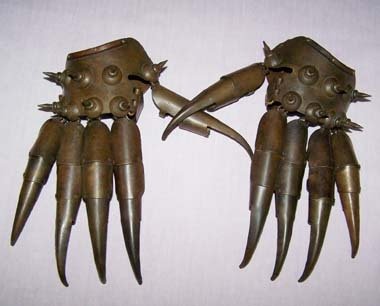 Old Tibetan Bronze Paw pair