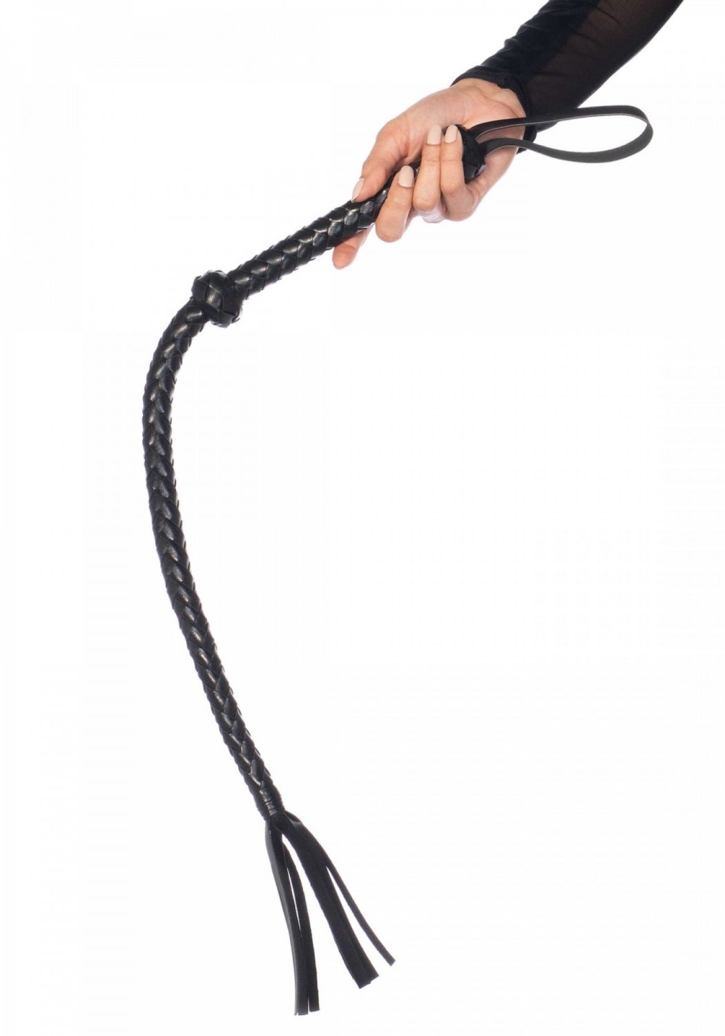 Faux Leather Braided Mini Whip