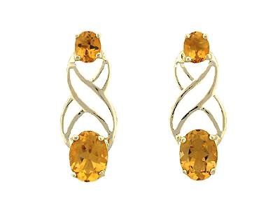 3 carat citrine earrings