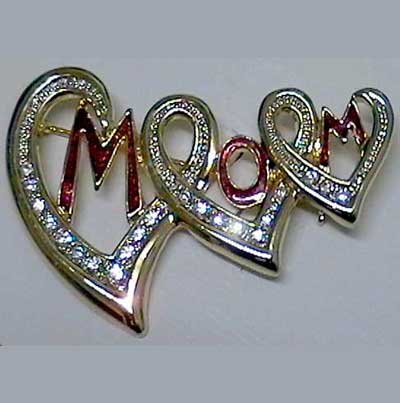 Special mother's crystal pin