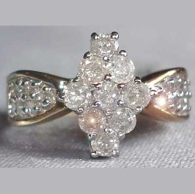 1 carat genuine diamond ring