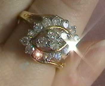 1 carat genuine diamond gold ring