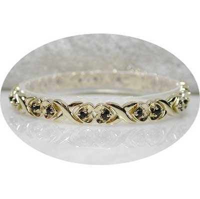 2.70 carat sapphire gold hearts bracelet
