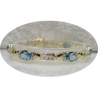 Designer 9.61 carats TOPAZ & DIAMOND tennis bracelet