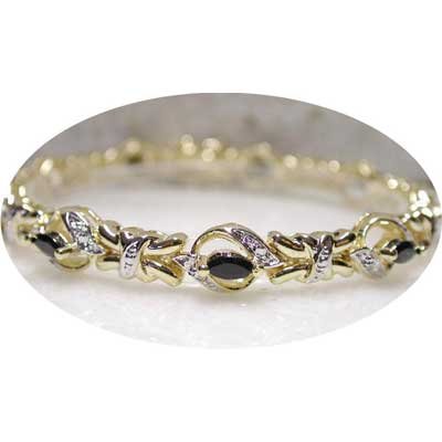 3.61 ctw genuine Sapphire & Diamond bracelet