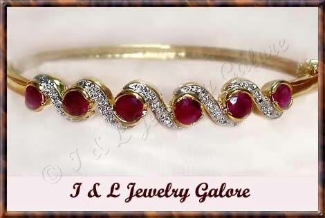 3.2ctw GENUINE RUBY gold bangle