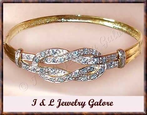 Designer Blue TOPAZ & DIAMOND gold bangle