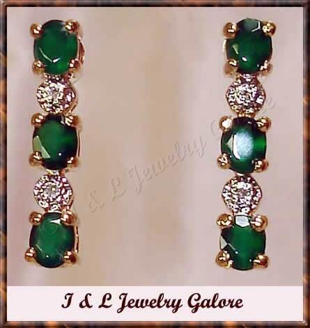 2.03 carat Agate & Diamond earrings