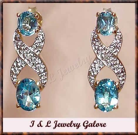 2.5 ctw Topaz & Diamond earrings