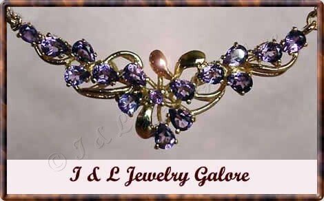 2 ctw genuine AMETHYST gold necklace