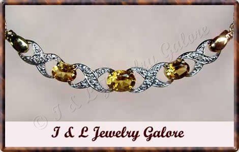 2.5 ctw genuine Citrine & Diamond necklace