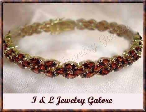 Amazing *15.80 carat* genuine garnet tennis bracelet