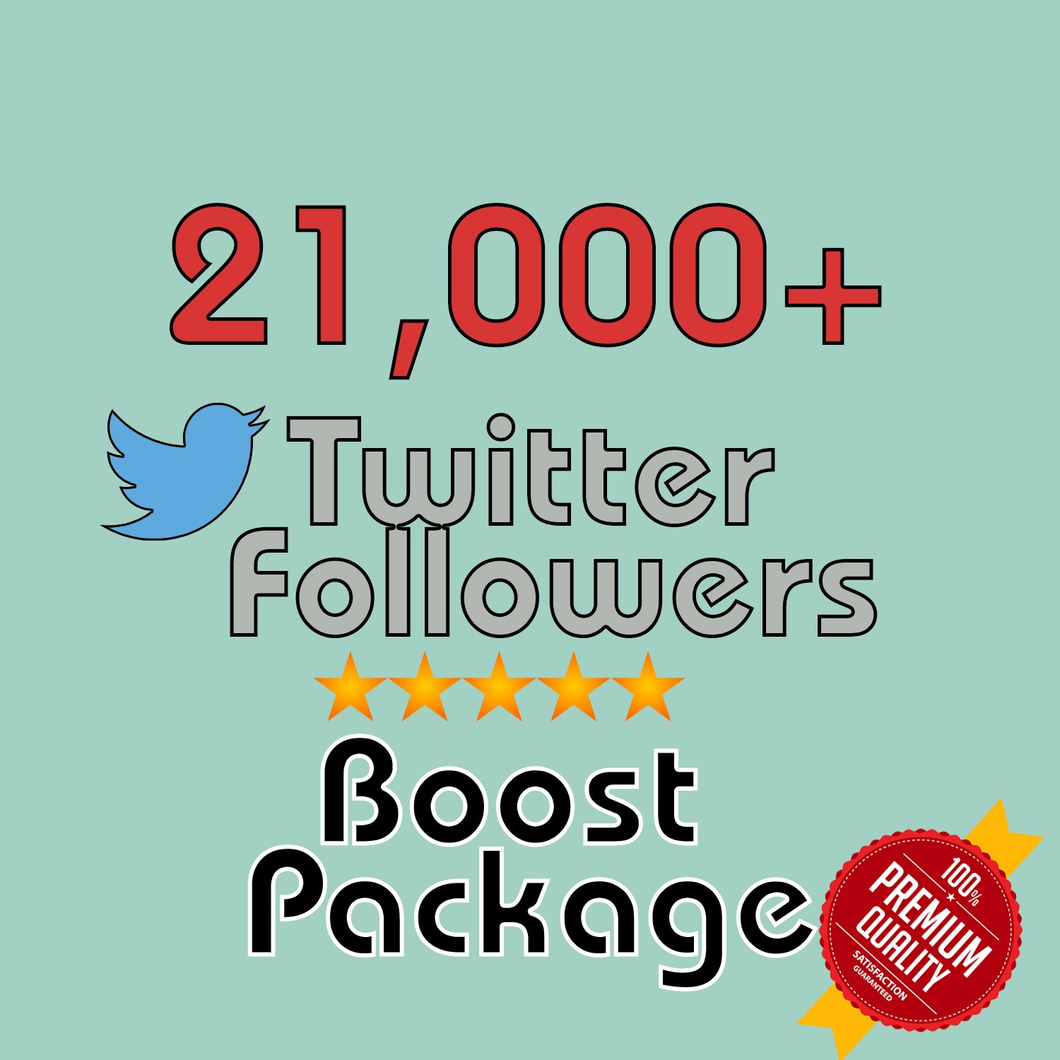 21,000 HQ permanent twitter followers