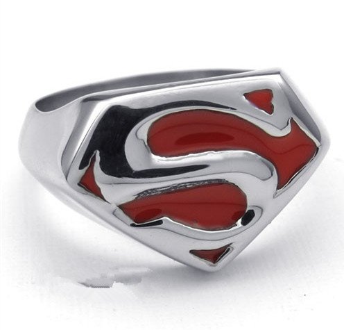 titanium rings for men SUPERMAN rings fashion jewelry