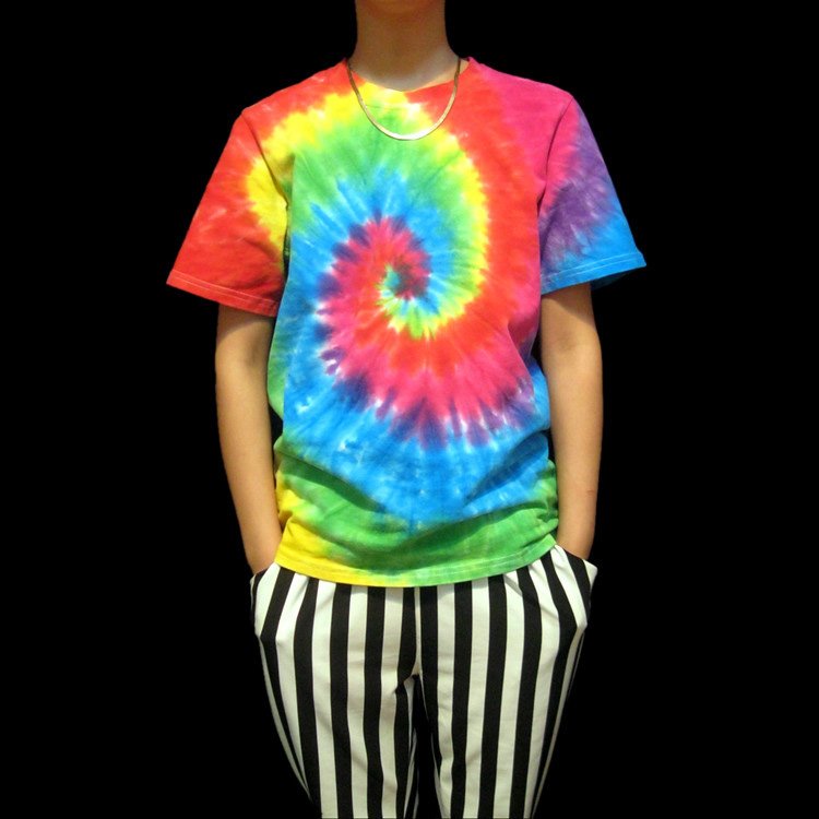 professional Handmade unique Men tie dye shirts Gifts for him tie dyeing tie dye designs