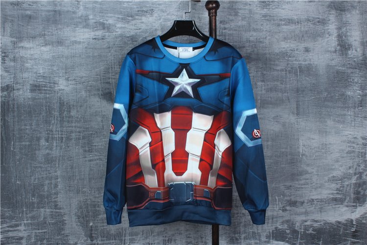 Men cool sweatshirt Long-sleeved crew neck pullover sport cotton