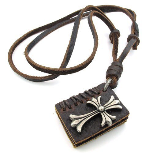 men Genuine Leather Adjustable chain necklaces chrome hearts love book Pendant best gifts