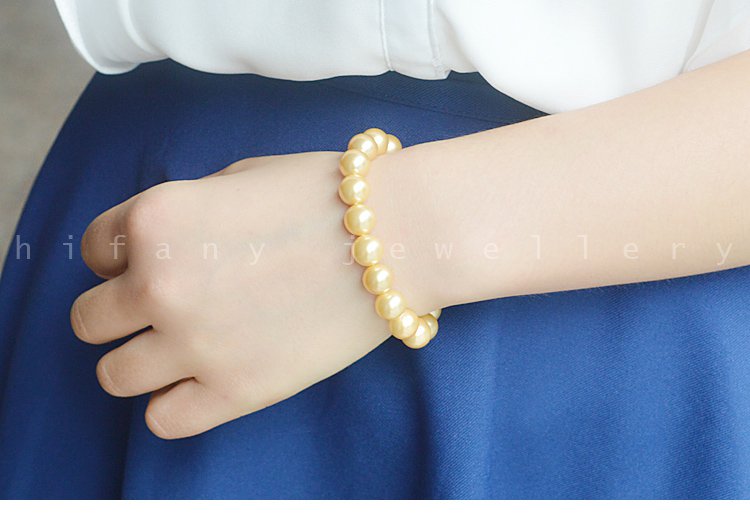 fashion jewelry 10-10mm Pearl Stretch Bracelet for women gifts