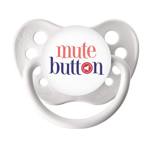 Mute Button Soother - NUK Pacifier 0-6 months - Unisex Baby Paci - Baby Shower Gift