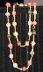 Multicolored wood bead necklace