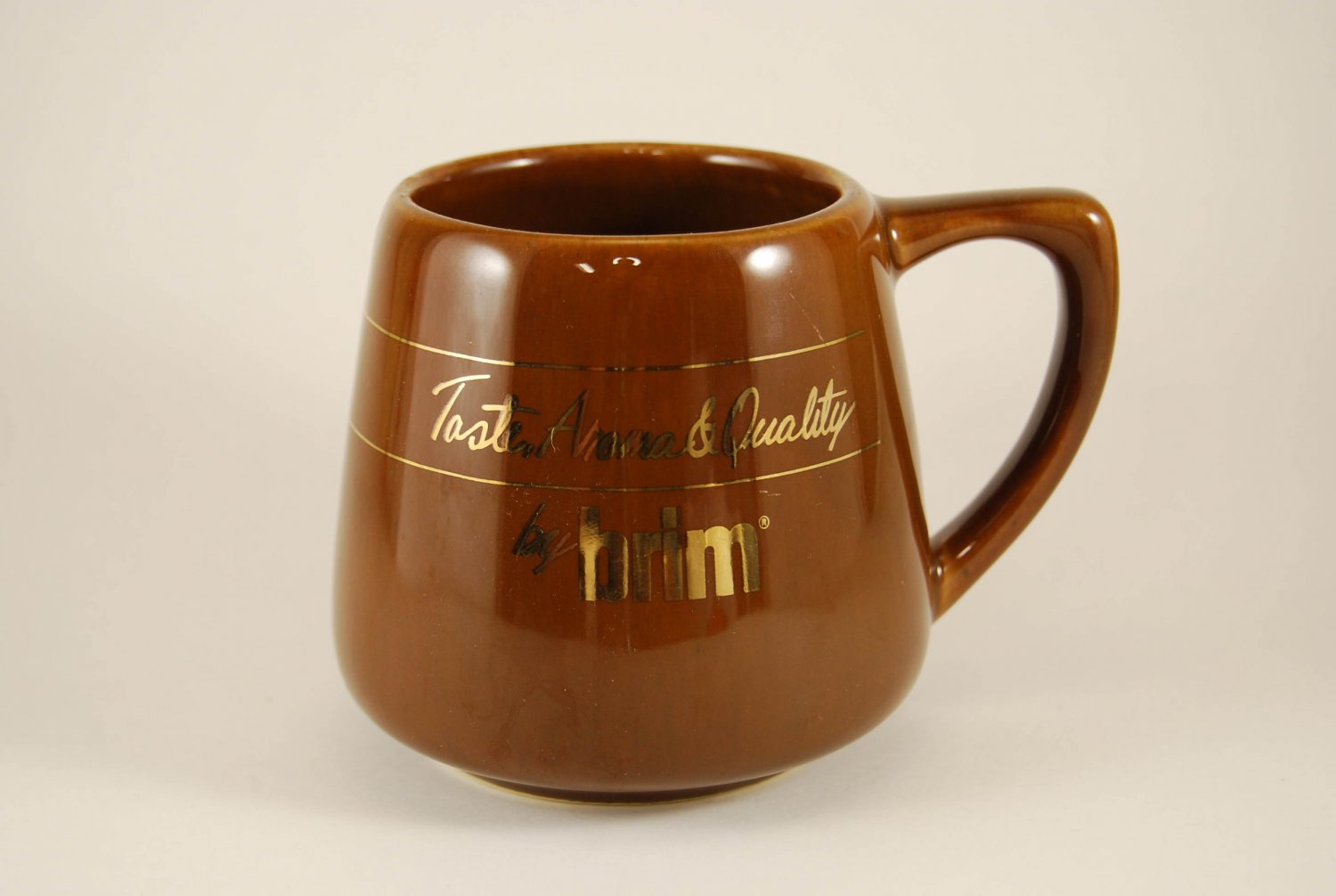 Vintage brim Taste Aroma Quality Ceramic Brown Coffee Mug Cup
