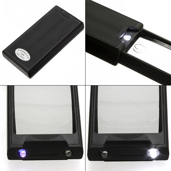 New Multipurpose Pullout Type LED 2.5X 45X Loupe Magnifier