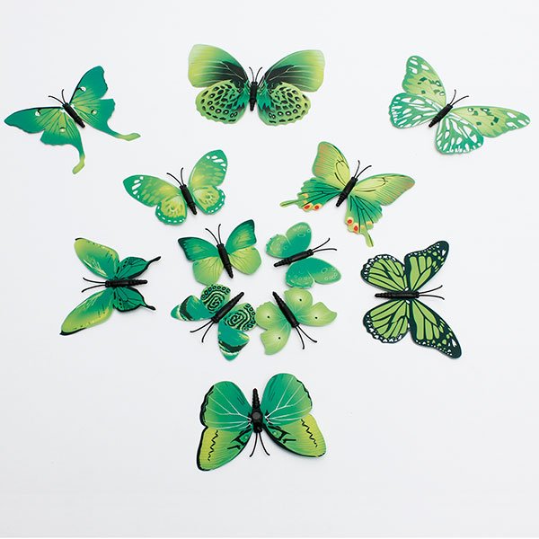 12Pcs 3D Butterfly Wall Sticker Fridge Magnet Home Decor Art Applique