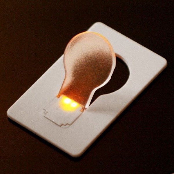 Portable LED Card Light Pocket Lamp Purse Wallet Emergency Light