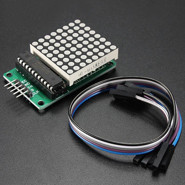 MAX7219 Dot Matrix MCU LED Display Control Module Kit For Arduino With Dupont Cable