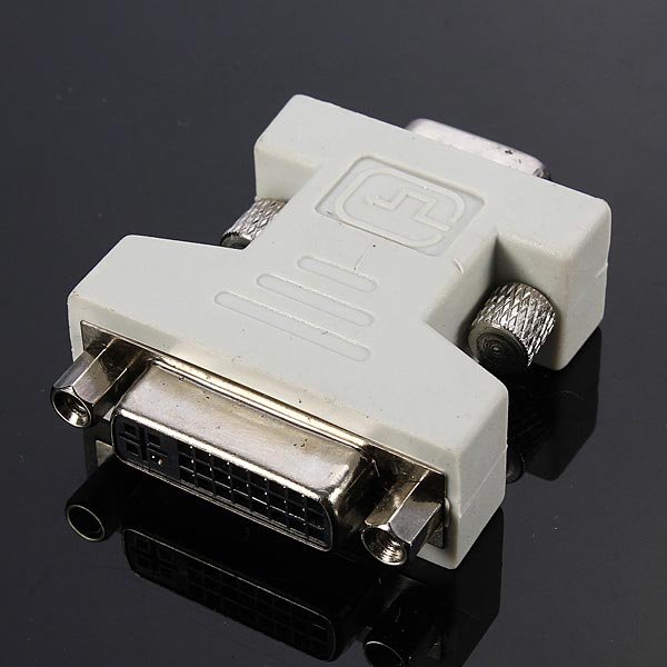 DVI-I Female Analog 24+5Pin to VGA Male 15Pin Connector Adapter for PC