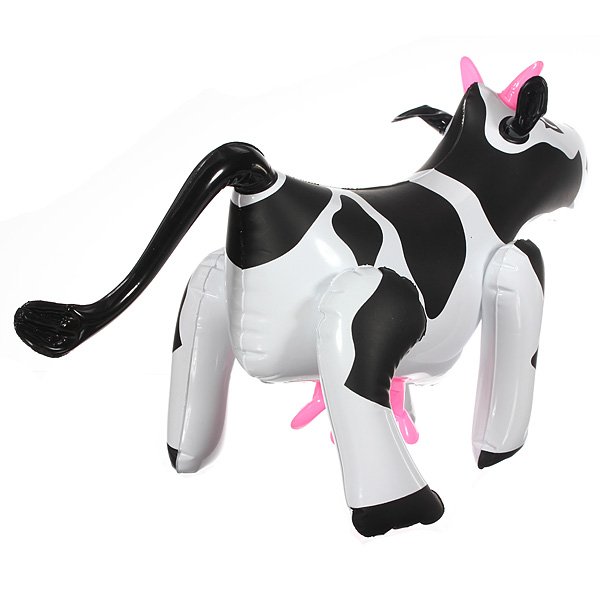 Baby Kids Inflatable Cow Blow Up Farm Animal Party Game Toys