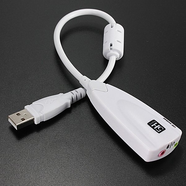 USB 2.0 Virtual 7.1 Channel 3D 5H V2 Audio External Sound Card