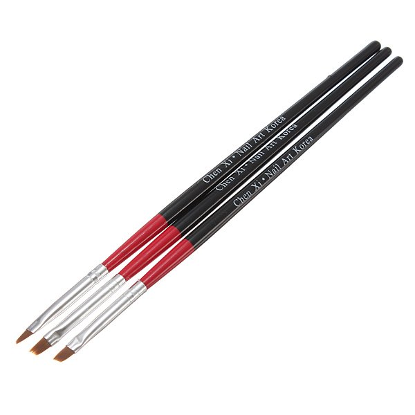 5PCS UV Gel Acrylic Nail Art Design Salon Painting Flat Brush Set