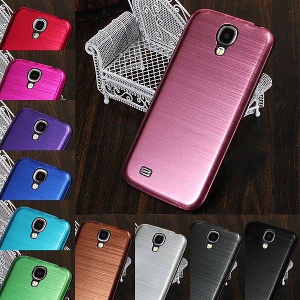 Brushed Metal Back Case For Samsung Galaxy S4 i9500