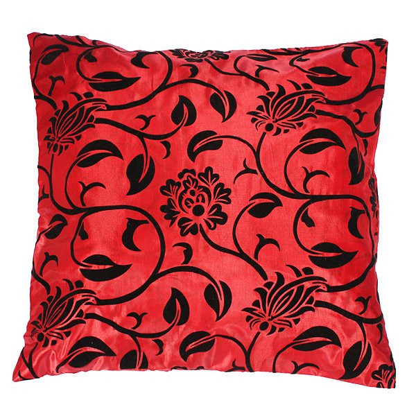 Silk Flower Pattern Throw Pillow Cushion Case Sofa Bed Cover