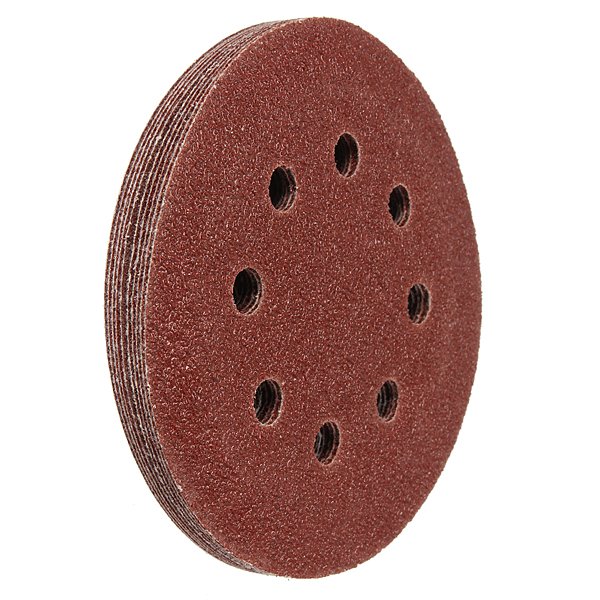 10Pcs 8 Holes Mixed Discs Sanding Sheet Hook Sander Sandpaper