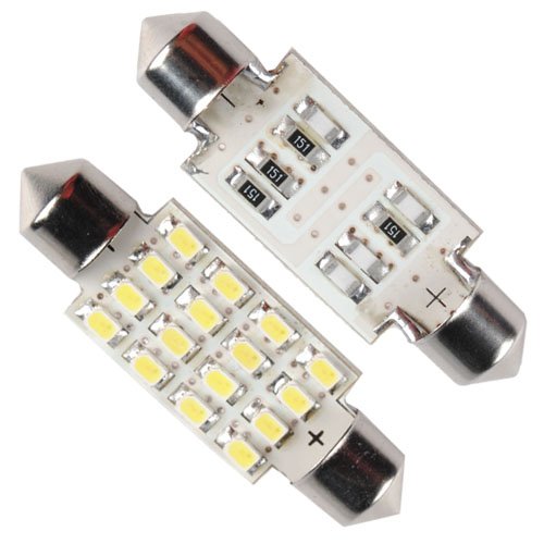 41mm 16 LED SMD Festoon Dome Light Car Bulb Xenon White