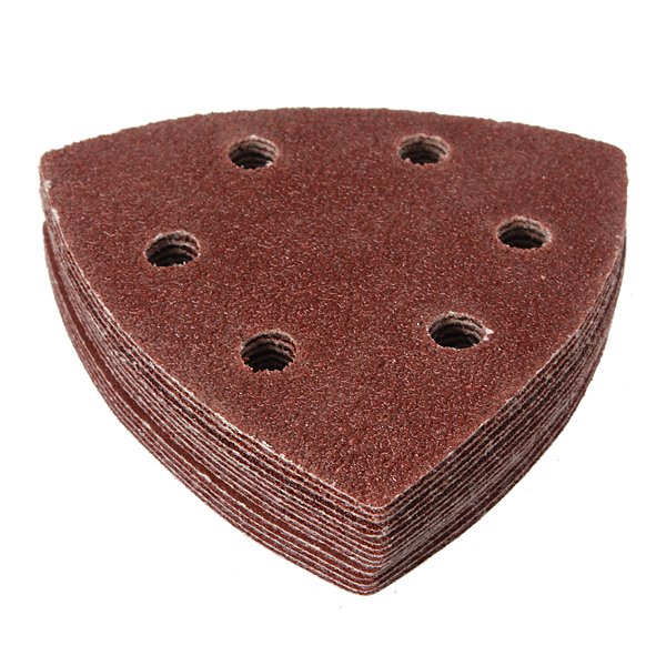15Pcs 6 Holes Mixed Triangular Sanding Sheet Hook Sander Sandpaper